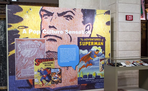 A Superman exhibit at the Cleveland Public Library