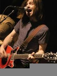 Nine Black Alps' singer-guitarist Sam Forrest, at the Agora Ballroom April 7. - Walter  Novak