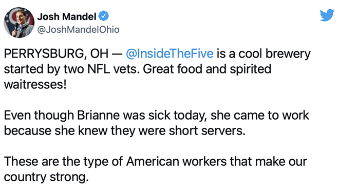 Ohio Brewery Dealing With Online Backlash Created by Dumbass Tweet by Dumbass Josh Mandel