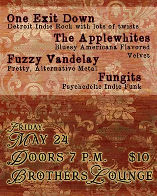 Image: One Exit Down / The Applewhites / Fuzzy Vandelay / Fungits