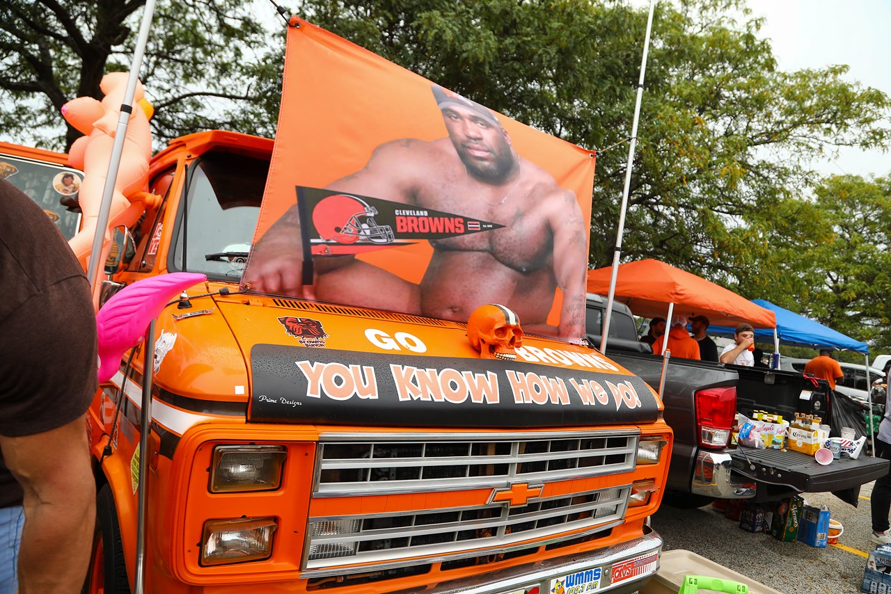 Photos From the Muni Lot Before the Browns Won Their 2023 Home Opener  Against the Bengals, Cleveland