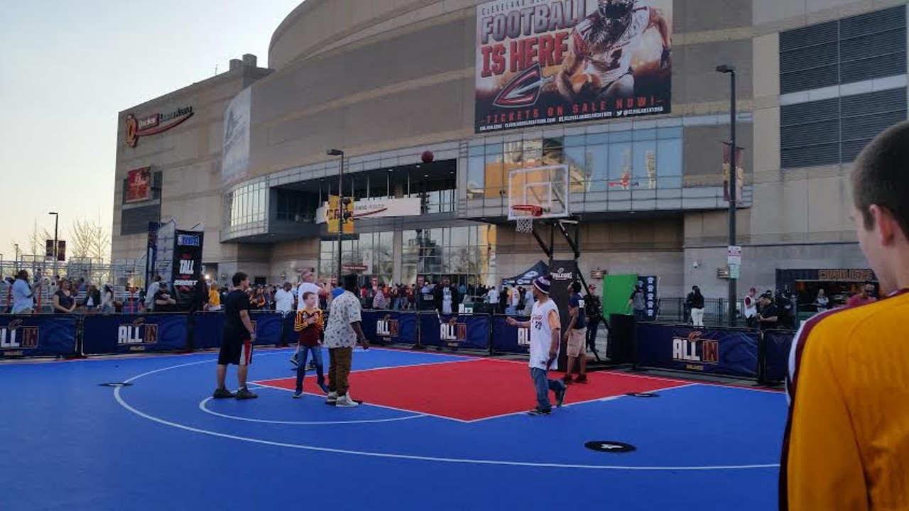 Photos of the Scene Events Team at Cavs vs. Bulls Game 2 in Downtown Cleveland