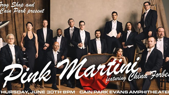 Artwork for the Pink Martini concert at Cain Park.