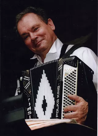 Wayne Tomsic and his orchestra appear at SNPJ Farm for a dance and Polka Mass.