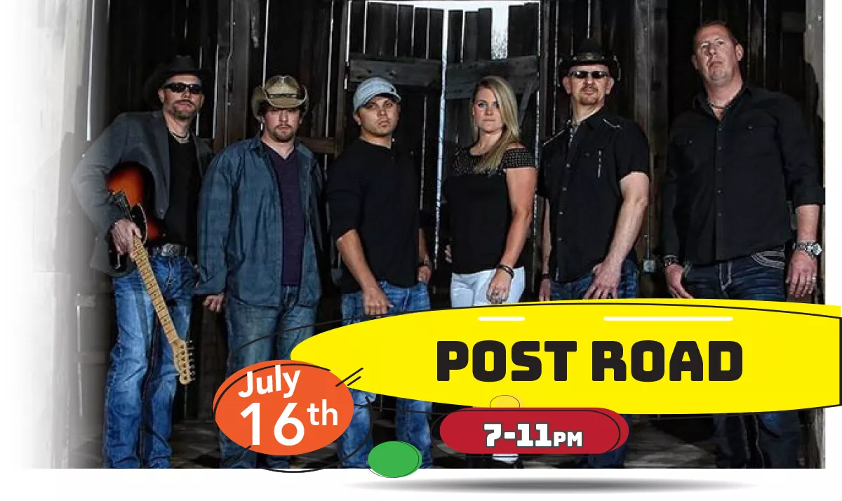 Post Road Country playing LIVE at Whiskey Island Still & Eatery Saturday, July 16th 7-11pm!