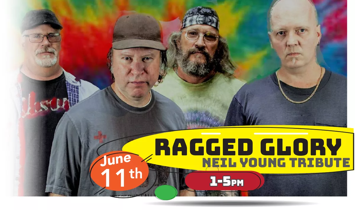 Ragged Glory (Neil Young Tribute) playing LIVE at Whiskey Island Still & Eatery Saturday, June 11th at 1-5pm!