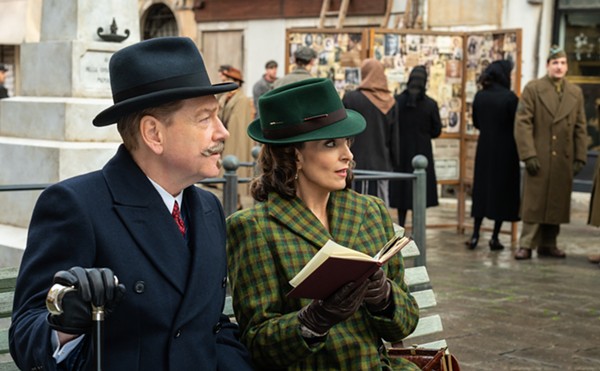Kenneth Branagh’s Poirot is joined by Liz Lemon — sorry, Tina Fey — as mystery writer Ariadne Oliver.