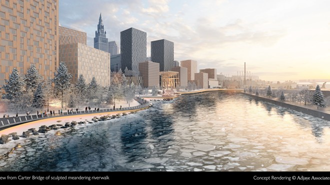 A rendering of Bedrock's riverfront plans, which would receive a financial boost from the proposed TIF