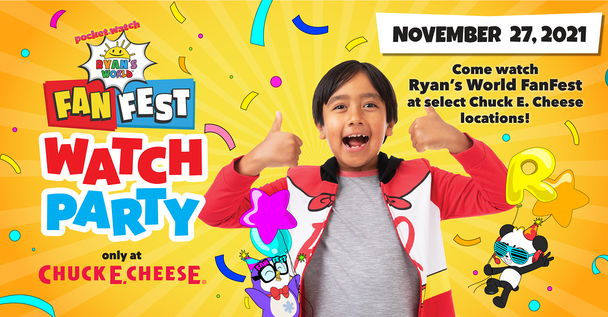 Ryan’s World Fan Fest Watch Party at Chuck E. Cheese