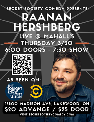 Image: Secret Society Comedy Presents: Raanan Hershberg
