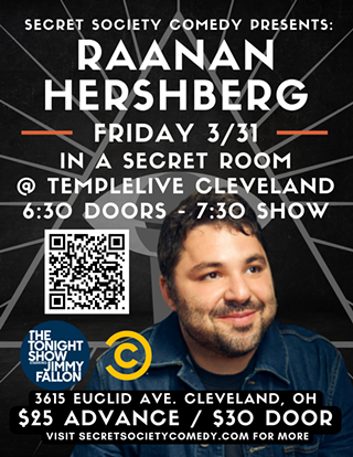 Image: Secret Society Comedy Presents: Raanan Hershberg