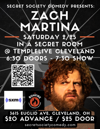 Image: Secret Society Comedy Presents: Zach Martina
