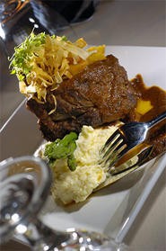 Short ribs at Thyme: It's comfort food for cool palates. - WALTER  NOVAK