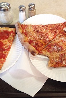 Sink your teeth into a thick cut Sicilian slice of cheese pizza for just $1.95. Stop in today at 603 Prospect Avenue.