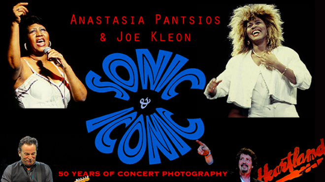 Poster art for the Sonic & Iconic art exhibit.