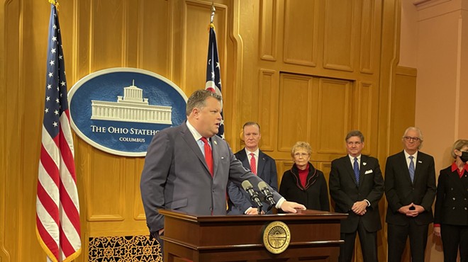 Rep. Jon Cross, R-Kenton, introducing his GROW Ohio Act.