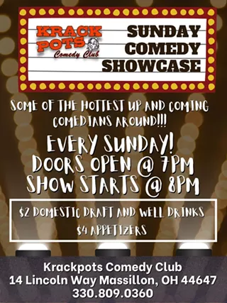 Image: Sunday FREE Comedy Showcase at Krackpots Comedy Club