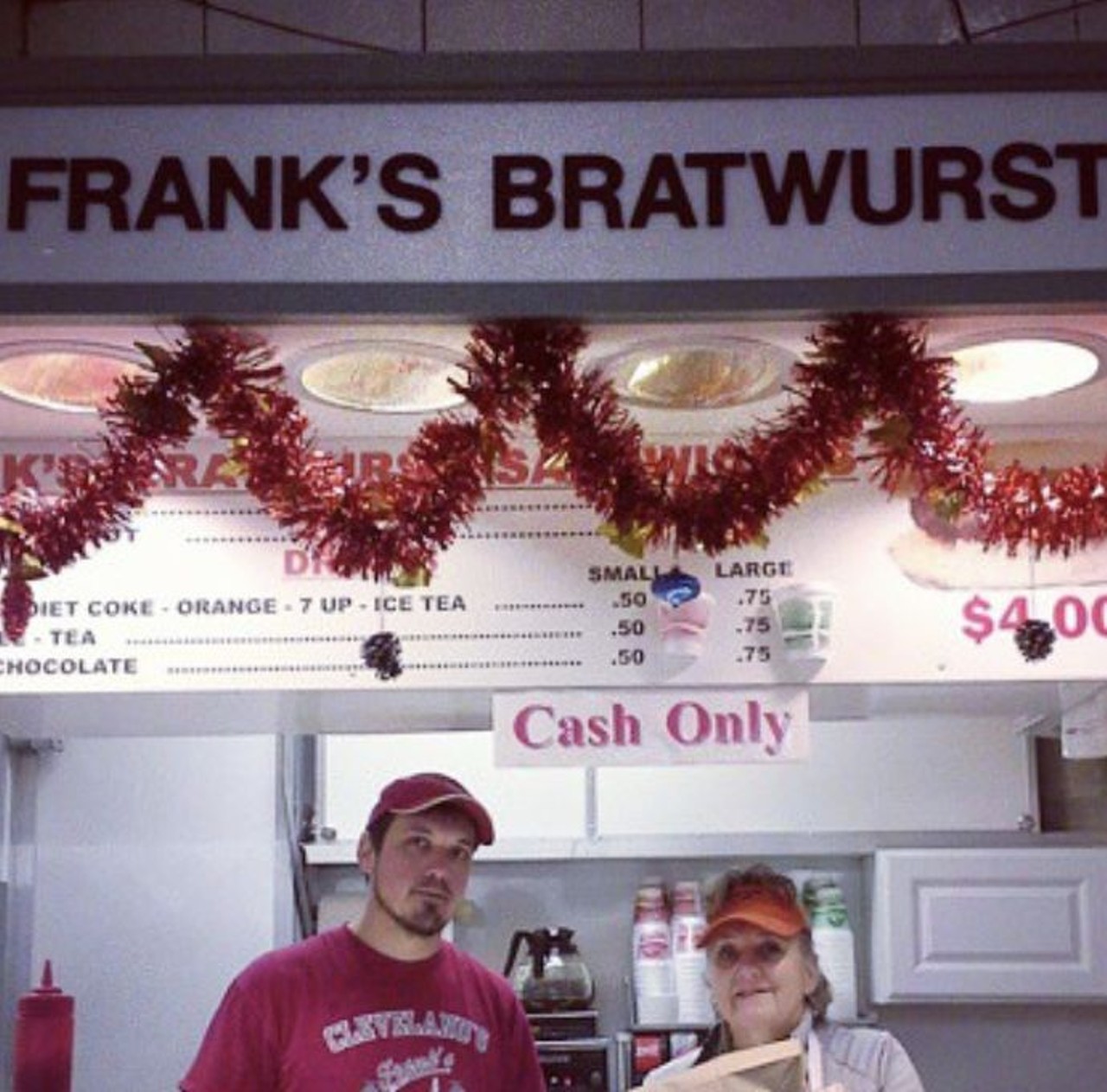 Bratwurst Sandwich 
Where: The West Side Market used to be the only place to snag the famous Frank's, but a brat-mobile launched in 2011 has taken his famous sandwiches to the streets
Photo via Scene Archives