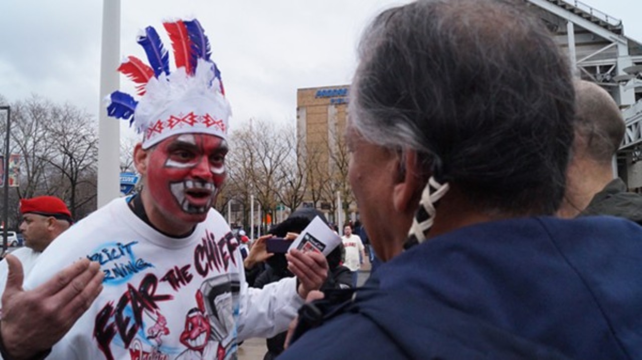 The Dufus Decked Out in Chief Wahoo Garb
Without fail, this type of person is out every year rocking the head dress. Sometimes, they'll even don a little red face paint. 
Scene Archive Photo