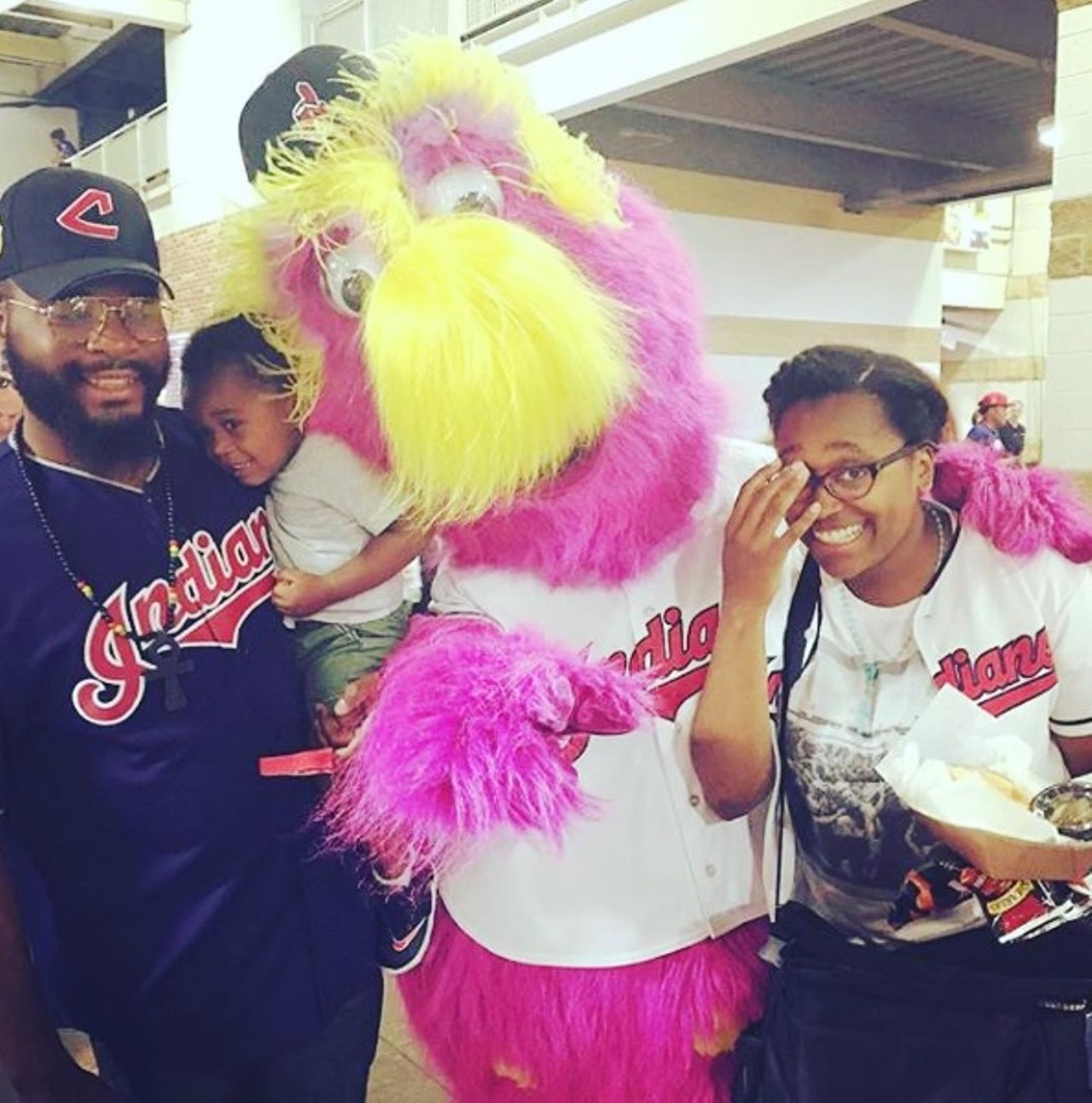 The Mascot Trying To Hang With Your Family
He's big and purple, and seriously, Slider can get a little too nosy. 
Photo via indiaalanna/Instagram