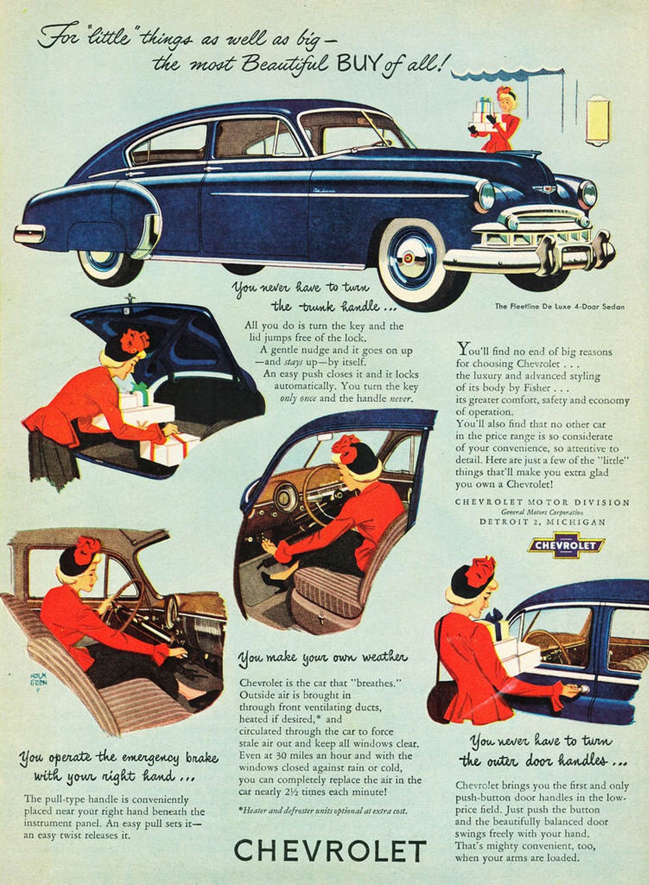Chevrolet Fleetline DeLuxe 4-Door Sedan, 1949 (Image courtesy of Alden Jewell, Flickr Creative Commons)