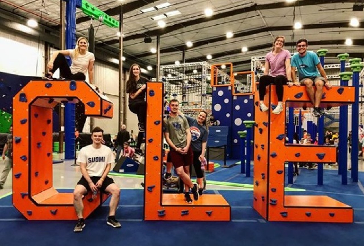  Play: CLE
38525 Chester Rd., Avon, 440-695-3565 
Nothing says bonding like doing some parkour or completing their ninja warrior course. This spectacular date spot is a must try, especially if you like to be challenged. They also offer zip lining, ropes course, climbing wall and a boulder wall. 
Photo via jenniferrufener/Instagram
