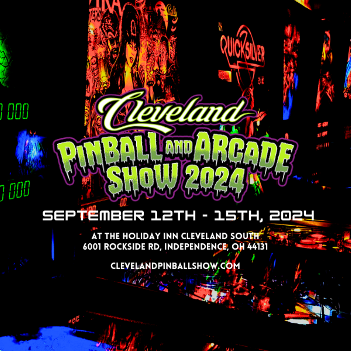 The Cleveland Pinball and Arcade Show is September 12th - 15th, 2024