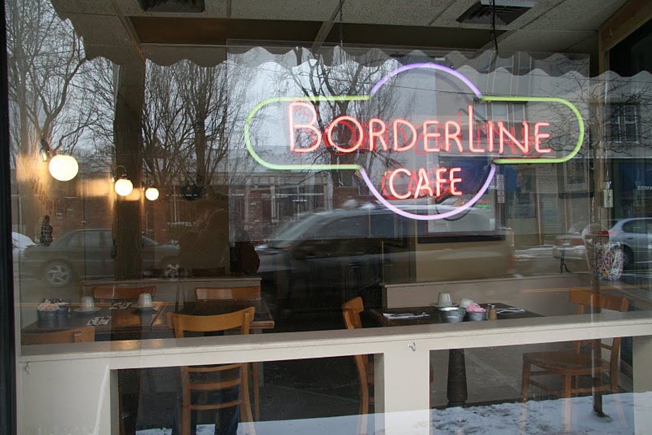  Borderline Cafe
18508 Detroit Ave., Lakewood 
Nothing but breakfast served sunny side up Wednesday through Sunday at this popular West End café. Huge stuffed omelets, chewy buttermilk pancakes, and breakfast burritos are freshly prepared and restorative in nature. Don’t be put off by the line out the door; it just proves that people have good taste.