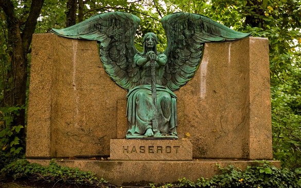  The Haserot Angel/Lake View Cemetery
    12316 Euclid Ave.
    
     The Haserot Angel is impossibly creepy and has black tears eternally streaming down its face. How apt. Also it's a cemetery, so people cry there all the time. No one has to know you're crying over something completely unrelated to anyone buried there. 
    
    Photo via  Angel of Death Victorious/Wikimedia