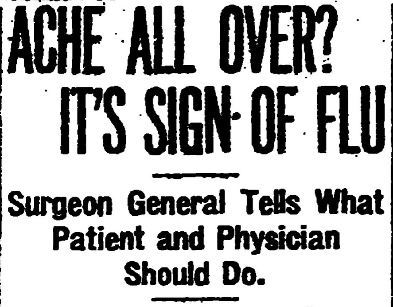 September 14th: Ache All Over? It&#146;s A Sign Of The Flu: Surgeon General Tells What Patient and Physician Should Do