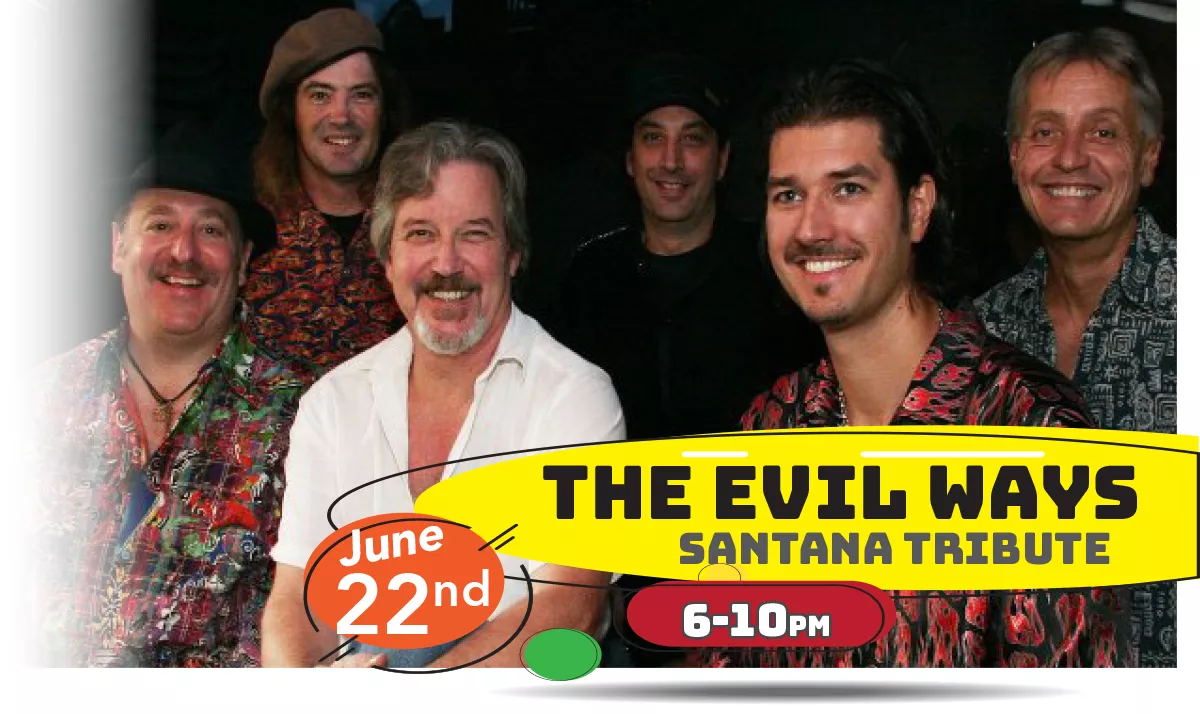The Evil Ways playing LIVE at Whiskey Island Still & Eatery Wednesday, June 22nd 6-10pm!