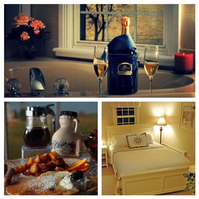 This B&B is settled right on Lake Erie and right in the middle of Northeast Ohio's Wine Country. It's the perfect place to enjoy sunsets, be pampered at the spa, and sip on wine in their tasting room.http://www.thelakehouseinn.com/