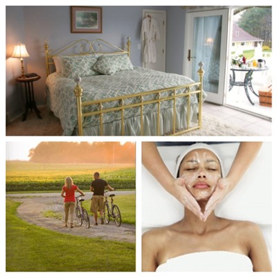 This B&B offers rooms in a historic farm house, each with their own unique theme and amenities. Many include bubbling Jacuzzi tubs and cozy fireplaces. http://www.hideawayinn.com/