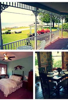 This luxury B&B has been featured on The Today Show and in Travel and Leisure Magazine. Its best-selling features include 360 degree unobstructed lakefront views, evening hors d’oureves, and hot tub spas.

http://watersedgeretreat.com/