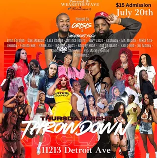 Wearethewave216, Britt Bandz, and Clevelandrappers216 Presents Thursday Night Throwdown W/ Britt Bandz! 22 of the best female rappers in Cleveland all under one roof!