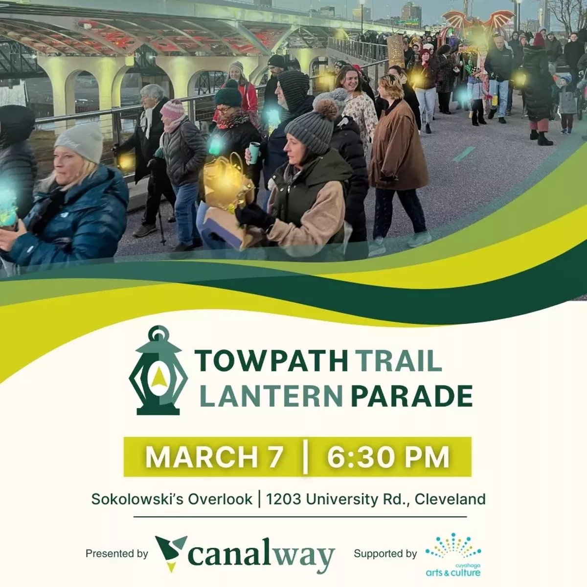 Towpath Trail Lantern Parade on March 7, 2026