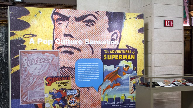 A Superman exhibit at the Cleveland Public Library