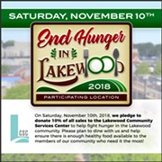 First End Hunger in Lakewood Day to Take Place Nov. 10