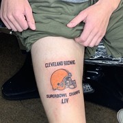 Cleveland Man Gets Browns Super Bowl Champs Tattoo On Body On Purpose