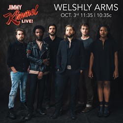 Welshly Arms Will Appear on 'Jimmy Kimmel Live' Oct. 3