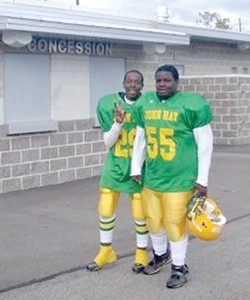Tyree Goins and Brandon Young in 2009 before Young was shot and killed in a drive-by.