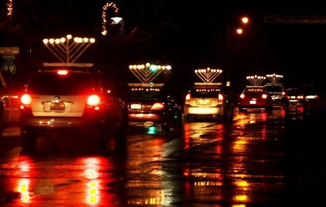 Car Menorahs Take to the Streets of Cleveland in 'Light of Hanukkah'