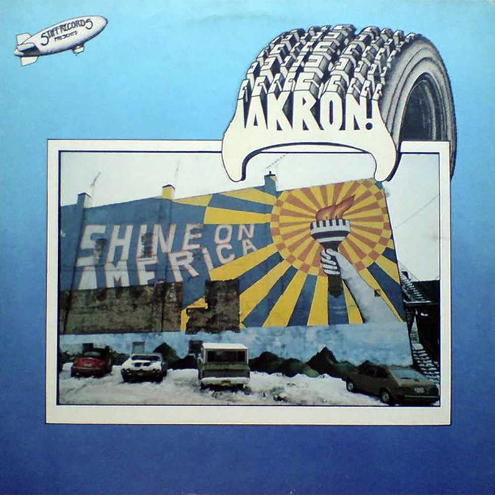 Shined On: The cover photo was shot during "the great blizzard of 1978," by a visiting photographer hired by Stiff. The mural is in Cuyahoga Falls.