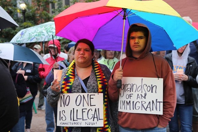DACA RALLY IN OHIO CITY EARLIER THIS YEAR. PHOTO BY EMMANUEL WALLACE