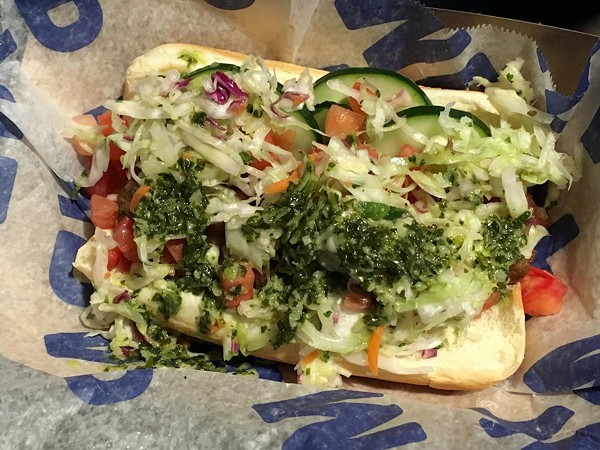 The Summer Veggie Dog from Happy Dog at Progressive Field - Courtesy of MLB Press Release