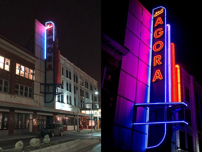 A before and after look at the Marquee. - COURTESY OF AEG PRESENTS