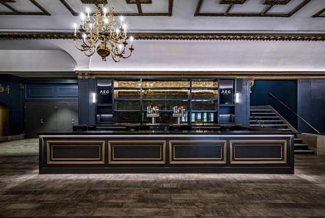A head-on view of the renovated first floor bar. - Courtesy of AEG Presents