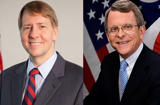 Ohio Gubernatorial Candidates Richard Cordray D-(Left) and Mike DeWine R-(Right) - OFFICIAL OHIO HEADSHOTS