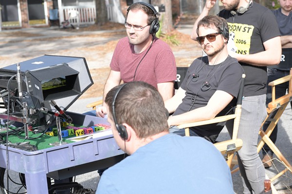 Tyler Davidson (he's the guy wearing sunglasses) on the set of 'Galveston' - Courtesy of the Owens Group
