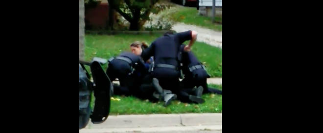 Akron Police Caught on Video Beating Cleveland Man Pinned to the Ground